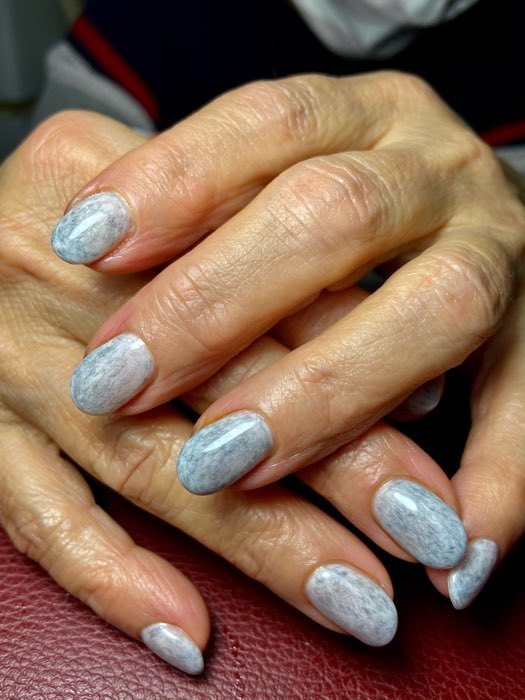 Фотография покупателя товара Гель-лак для ногтей, с эффектом кашемира, трёхфазный LED/UV, 10мл, цвет 04-18 голубой - Фото 5