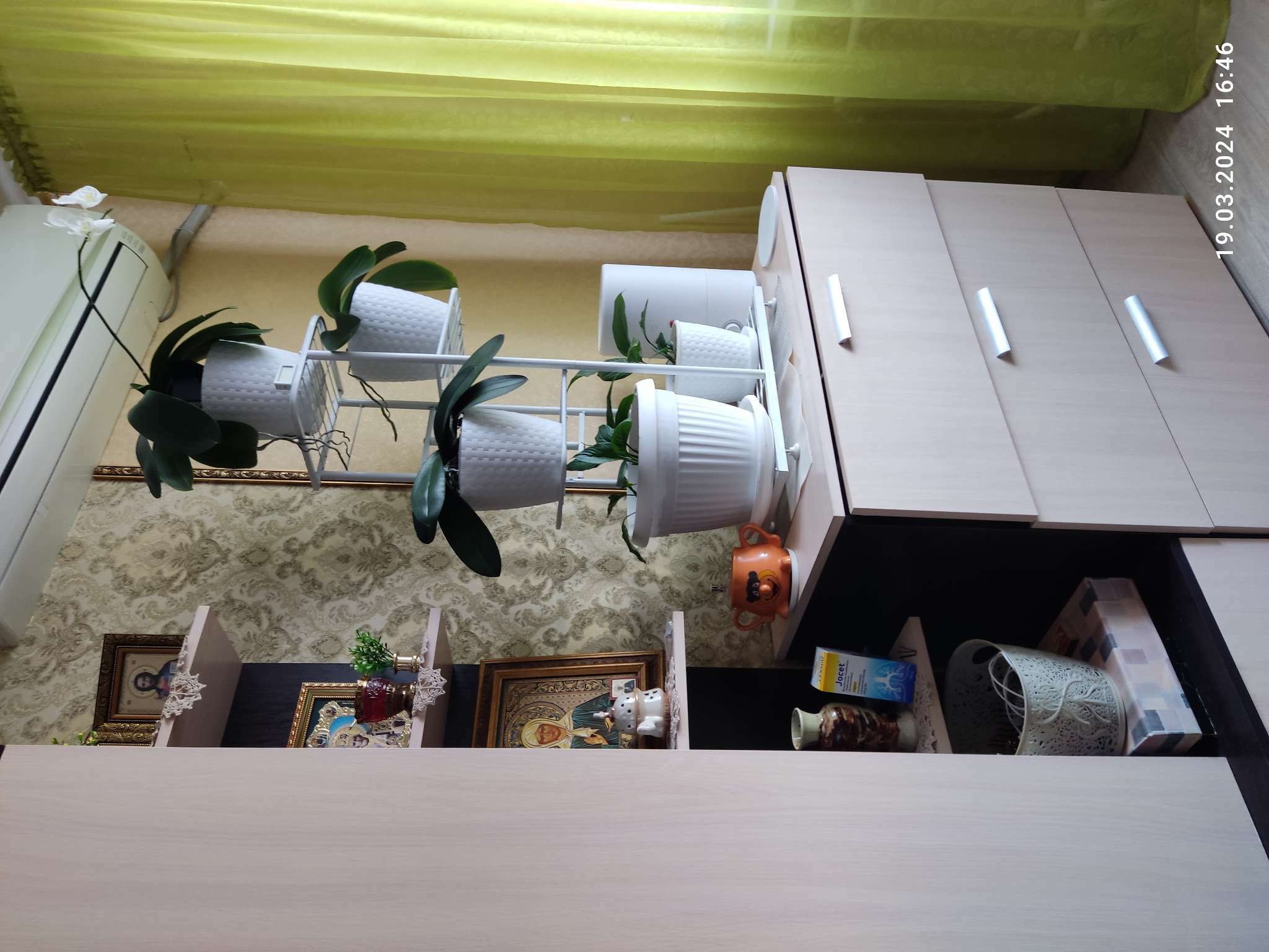 Фотография покупателя товара Горшок для цветов с поддоном «Ротанг», 3 л, d=17 см, h=17 см, пластиковый, белый - Фото 15