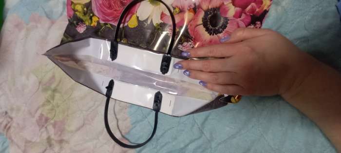 Фотография покупателя товара Пакет "Вероника", полиэтиленовый с пластиковой ручкой, 37х35 см, 90 мкм - Фото 1