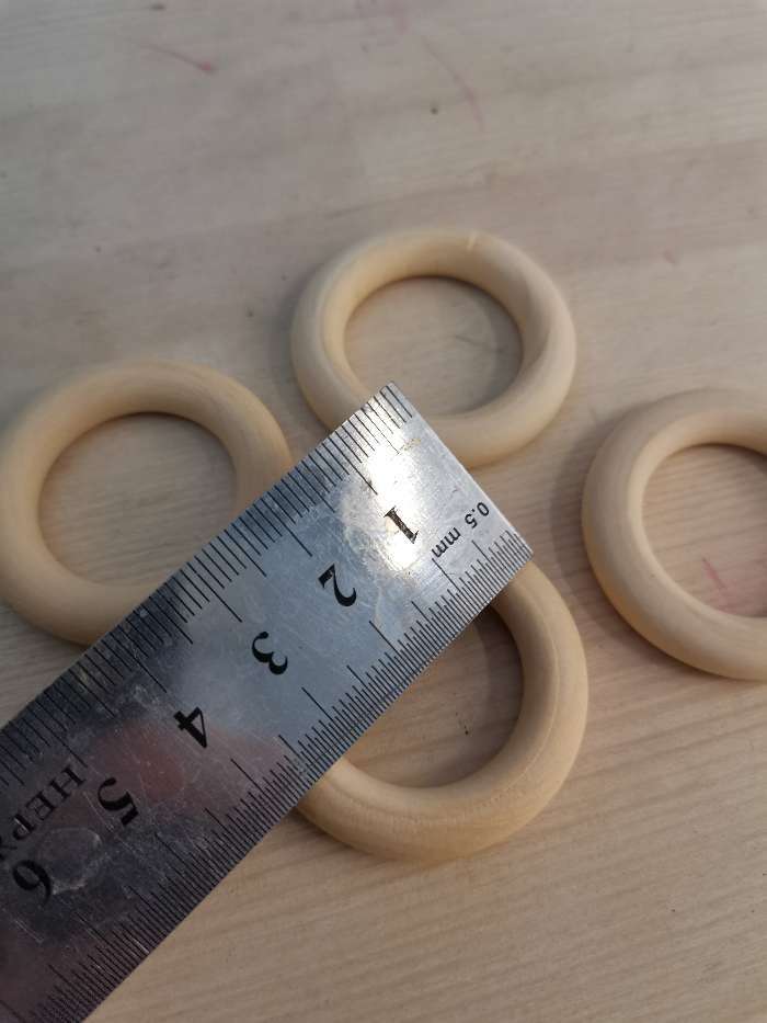 Фотография покупателя товара Кольца деревянные d=40 мм (набор 4 шт) без покрытия