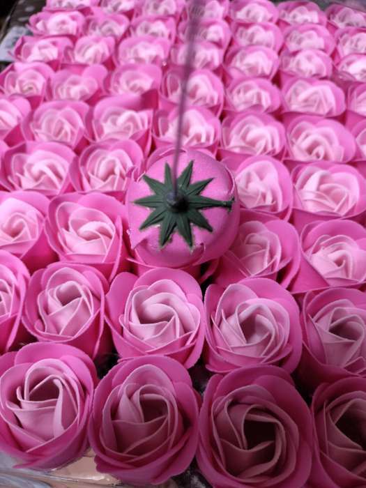 Фотография покупателя товара Розы мыльные, бело-розовые, набор, 81 шт