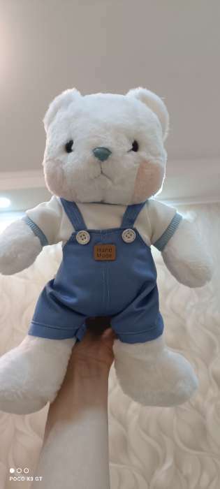 Фотография покупателя товара Мягкая игрушка "Little Friend", медведь в синем комбинезоне - Фото 1