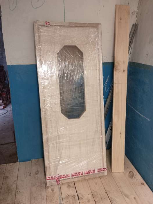 Фотография покупателя товара Дверь для бани и сауны «Косое стекло», размер коробки 170×70 см, липа, со стеклом, Добропаровъ - Фото 1