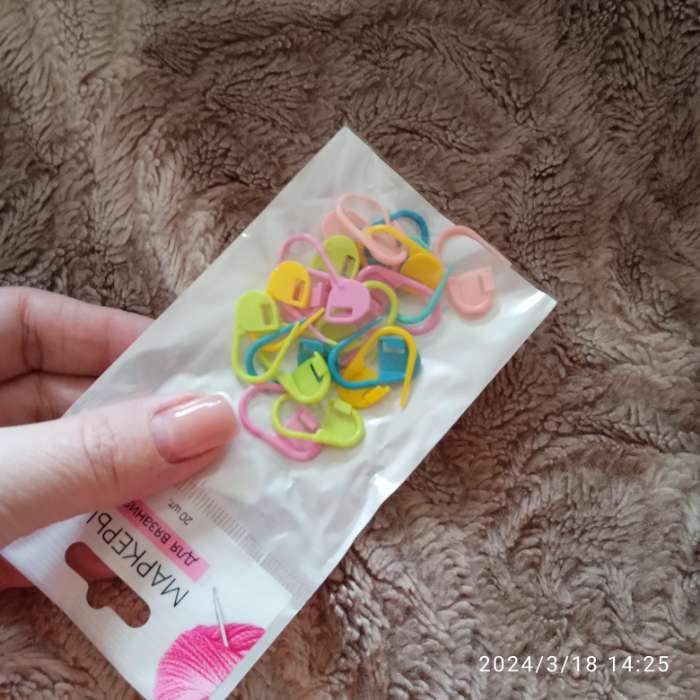 Фотография покупателя товара Набор маркеров для петель, 2 см, 20 шт., разноцветный - Фото 1