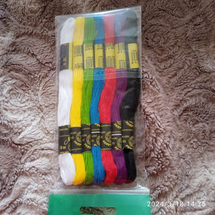 Фотография покупателя товара Набор ниток мулине «Школьный», 10 ± 1 м, 7 шт - Фото 1