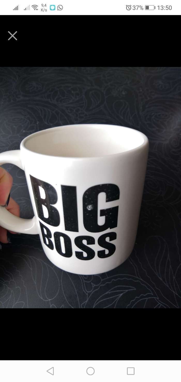 Фотография покупателя товара Кружка "Big Boss", белая, керамика, 0.35 л - Фото 6