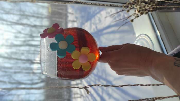 Фотография покупателя товара Декор для творчества резина "Цветная ромашка" набор 10 шт МИКС 4,4х4,4 см - Фото 1