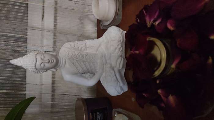 Фотография покупателя товара Фигура "Будда малый" бронза 24х16х10см - Фото 1