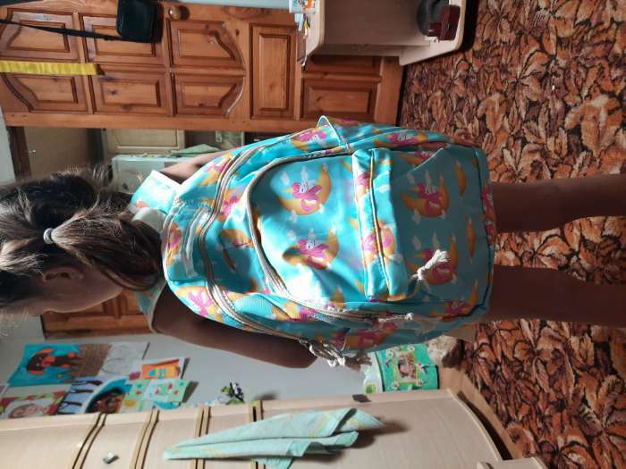 Фотография покупателя товара Набор рюкзак молодёжный из текстиля, сумка-шопер, цвет голубой - Фото 2