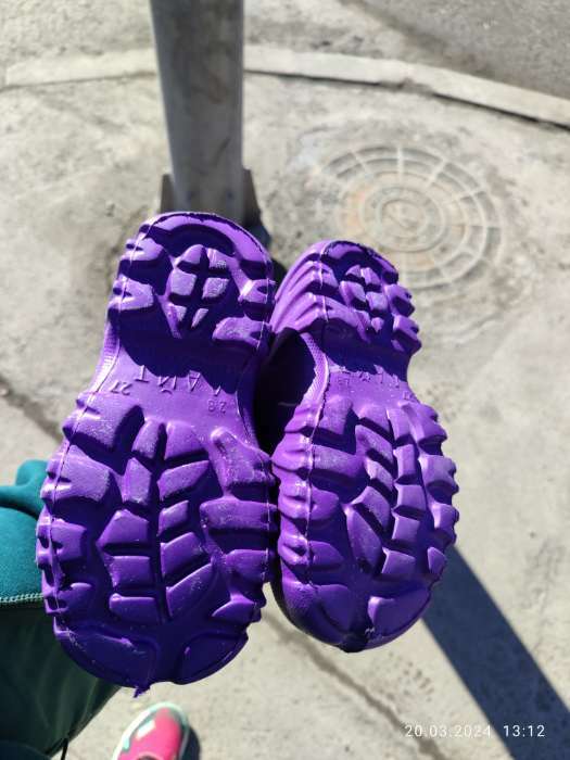 Фотография покупателя товара Сапоги детские ЭВА, размер 27/28, цвет фиолетовый МИКС