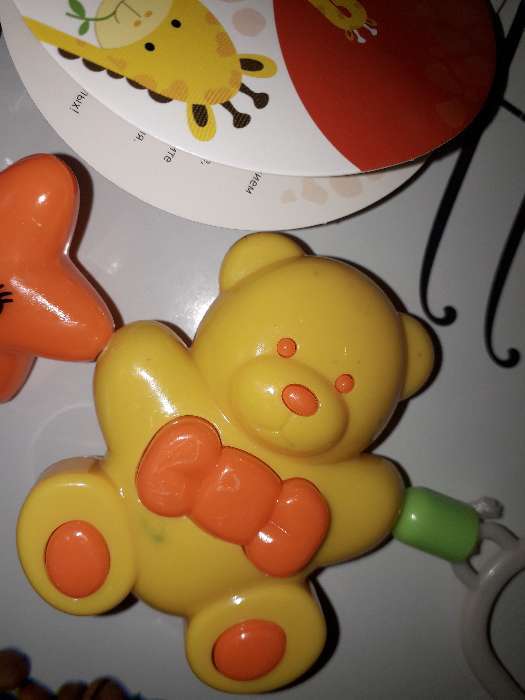 Фотография покупателя товара Растяжка на коляску/кроватку «Мишка, звезда, слоник», 3 игрушки, Крошка Я - Фото 4