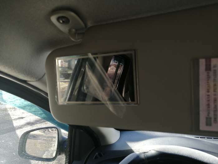 Фотография покупателя товара Зеркало салонное на солнцезащитный козырек авто, 11×6,5 см - Фото 1