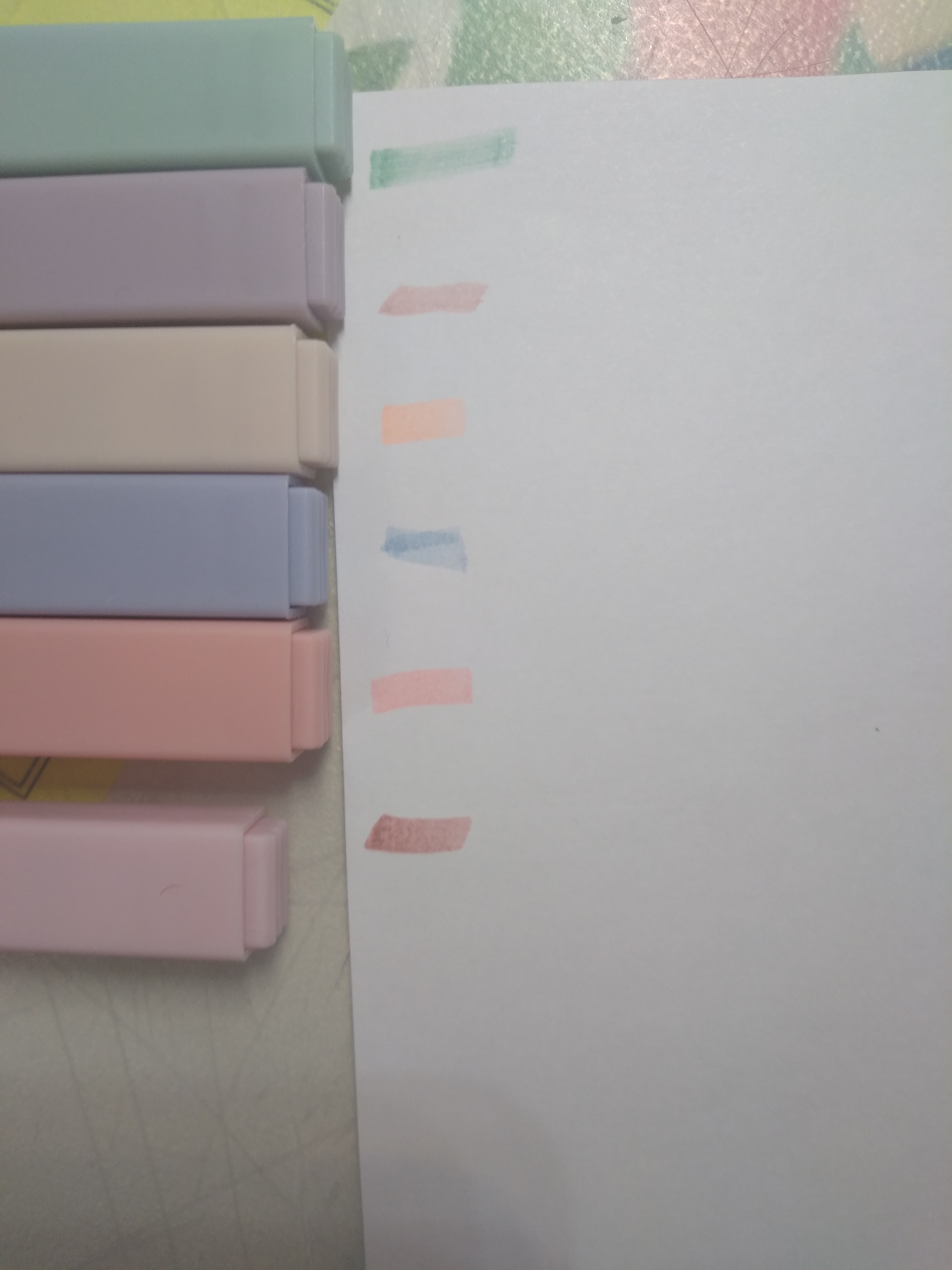 Фотография покупателя товара Набор маркеров-текстовыделителей, 6 пастельных цветов, корпус квадратный - Фото 1