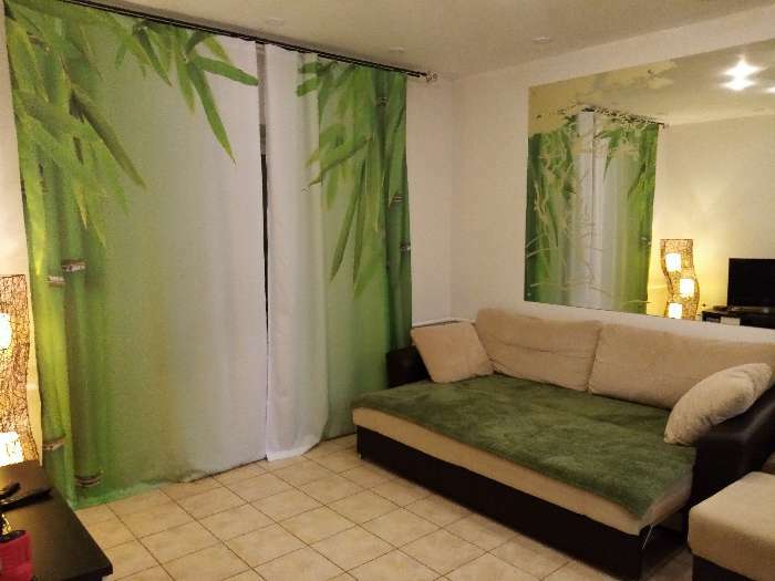 Фотография покупателя товара Комплект штор «Листья бамбука», размер 145 х 260 см, 2 шт., габардин - Фото 2