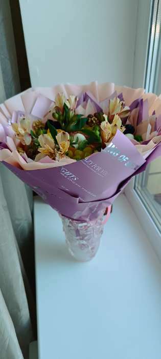 Фотография покупателя товара Пленка для цветов "Армани", орхидея-фиолетовый, 0,57 х 10 м - Фото 6