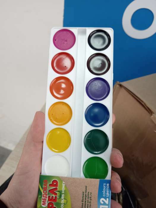 Фотография покупателя товара Акварель «Луч. ZOO», 12 цветов, без кисти - Фото 1