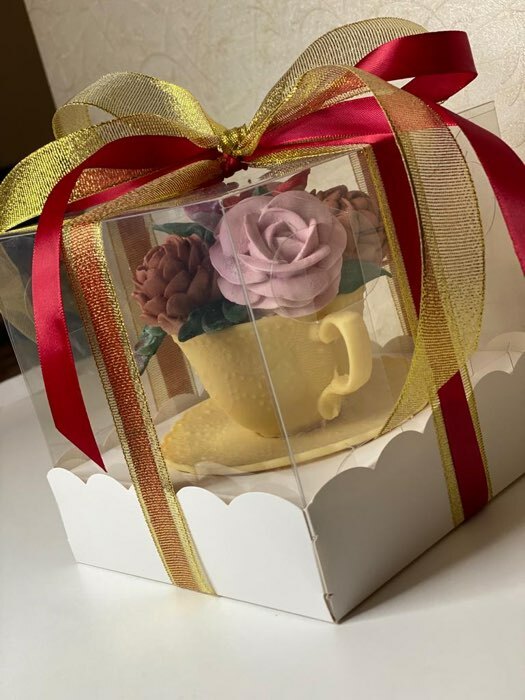 Фотография покупателя товара Коробка для пирожных, белый, 14.5×14.5×17.5 см Кондитерская упаковка - Фото 13