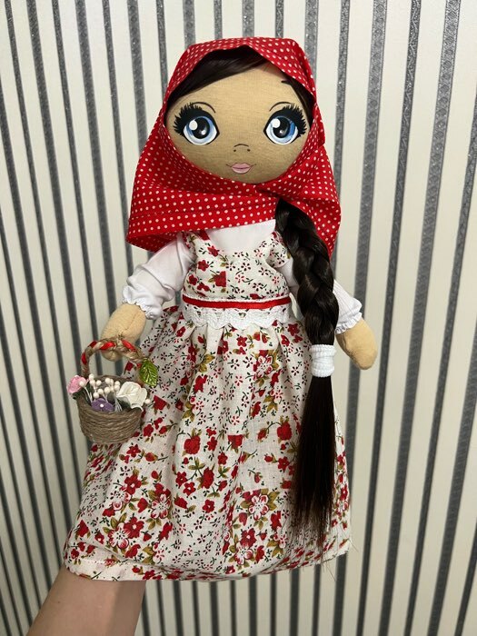 Фотография покупателя товара Набор для шитья. Интерьерная кукла «Василина», 30 см - Фото 2