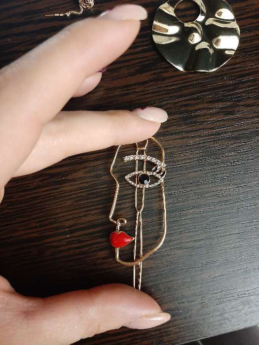 Фотография покупателя товара Зажим для волос «Джилли арт», цветы, 6 см, золото - Фото 1