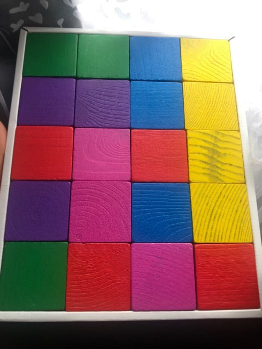 Фотография покупателя товара Кубики «Цветные» 20 элементов