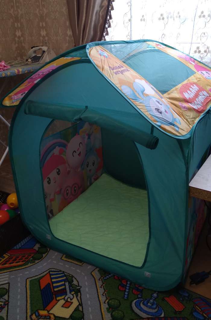 Фотография покупателя товара Игровая палатка «Малышарики», 83 х 80 х 105 см, в сумке