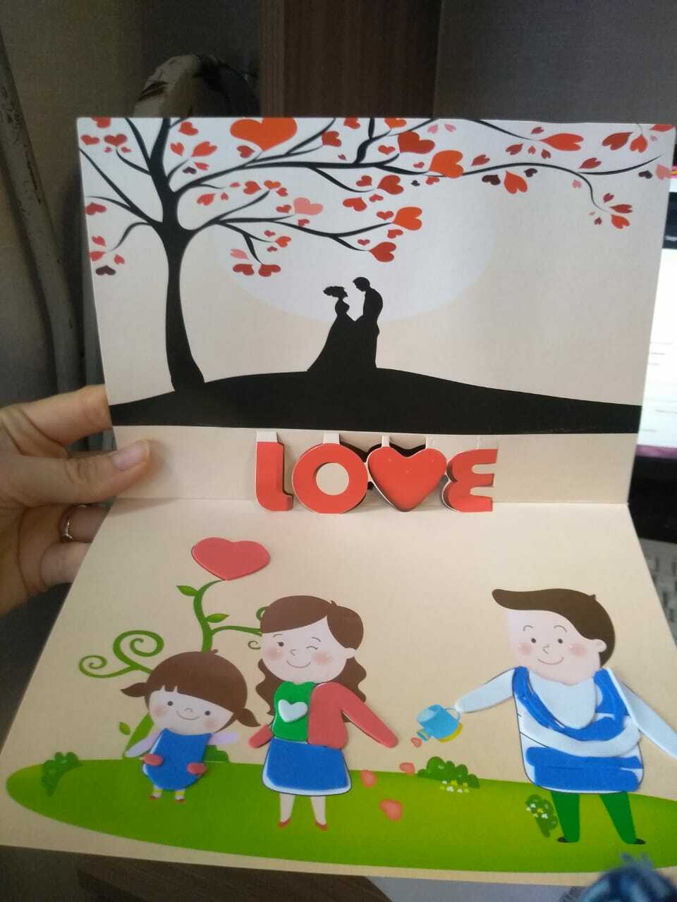 Фотография покупателя товара Аппликация - открытка 3D «Love», из ЕVA