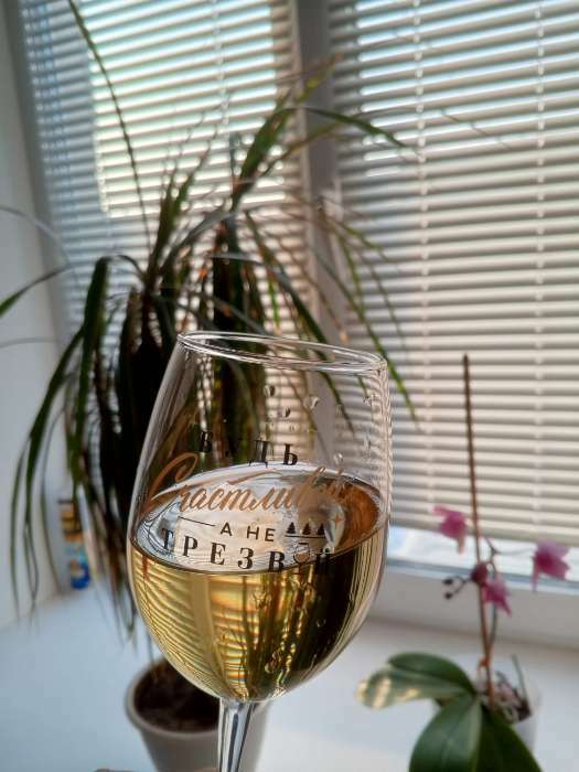 Фотография покупателя товара Бокал для вина новогодний «Будь счастливой», на Новый год, 360 мл.