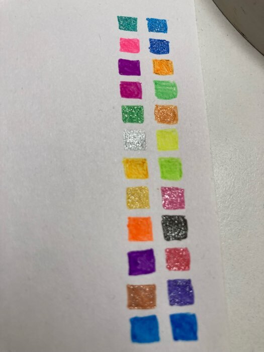 Фотография покупателя товара Набор гелевых ручек, 24 цвета, корпус с рисунком, в блистере на кнопке - Фото 5