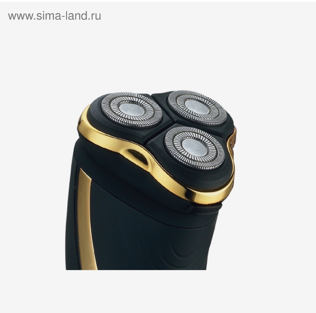 Фотография покупателя товара Электробритва Centek CT-2160, 3 Вт, роторная, 3 плавающие головки, триммер, черно-золотая