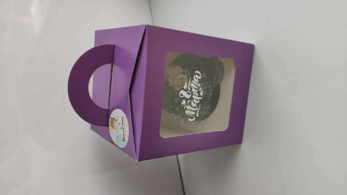 Фотография покупателя товара Упаковка под один капкейк с окном, сиреневая, 9,2 х 9,2 х 11,1 см - Фото 1