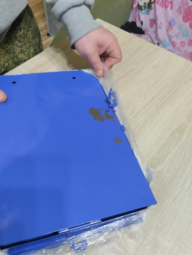 Фотография покупателя товара Ящик почтовый без замка (с петлёй), вертикальный «Почта», синий - Фото 1