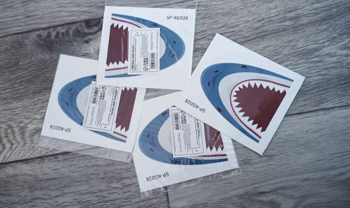 Фотография покупателя товара Наклейка на выключатель цветная "Акулий рот" 11х12 см - Фото 1