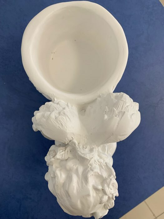 Фотография покупателя товара Декоративное кашпо для цветов, «Спящий ангел», 650 мл, 15×18.5×31 см, гипс, белое - Фото 12