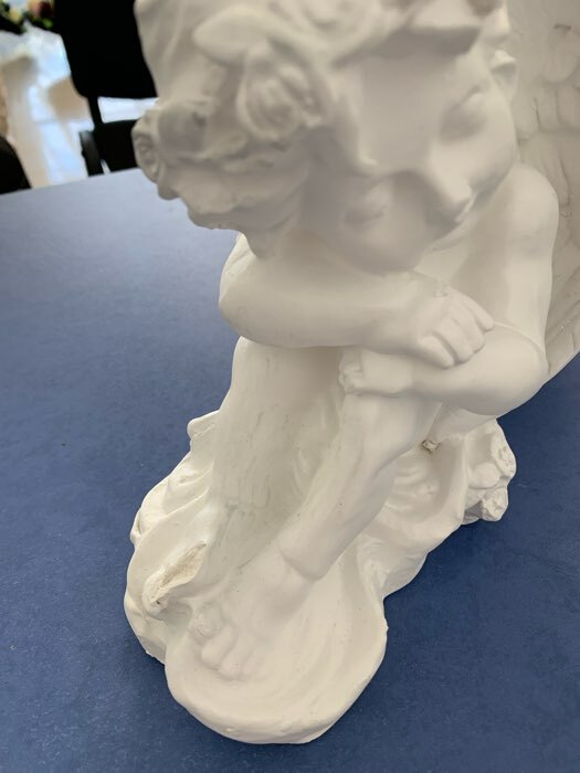 Фотография покупателя товара Декоративное кашпо для цветов, «Спящий ангел», 650 мл, 15×18.5×31 см, гипс, белое - Фото 10