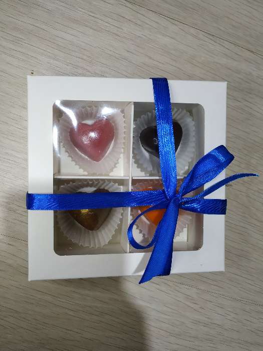 Фотография покупателя товара Коробка для конфет с окном, крафт 12,5 х 12,5 х 3,5 см - Фото 19