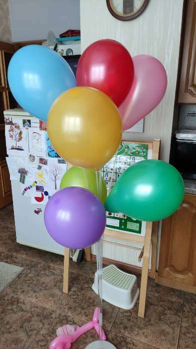 Фотография покупателя товара Стойка для воздушных шаров с подставкой под воду/песок на 7 шаров, высота 100 см - Фото 28
