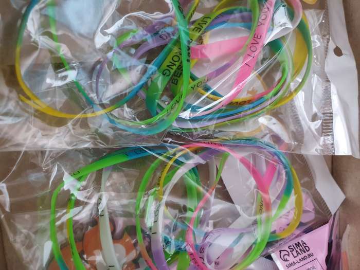 Фотография покупателя товара Силиконовый браслет «Настроение», набор 10 шт., цвет МИКС, 6 см - Фото 1