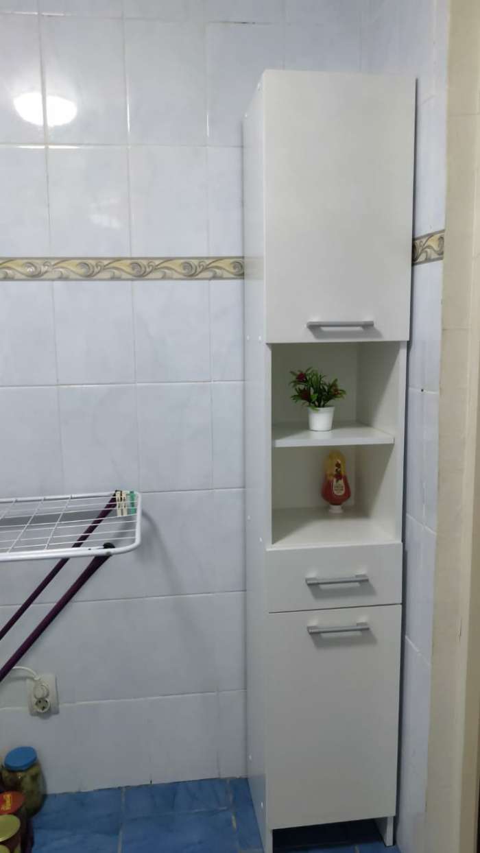 Фотография покупателя товара Пенал для ванной комнаты, белый, 33 х 33 х 185 см - Фото 24