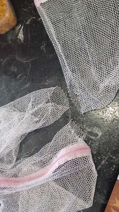 Фотография покупателя товара Мешок для стирки белья, 30×40 см, мелкая сетка, цвет белый - Фото 2