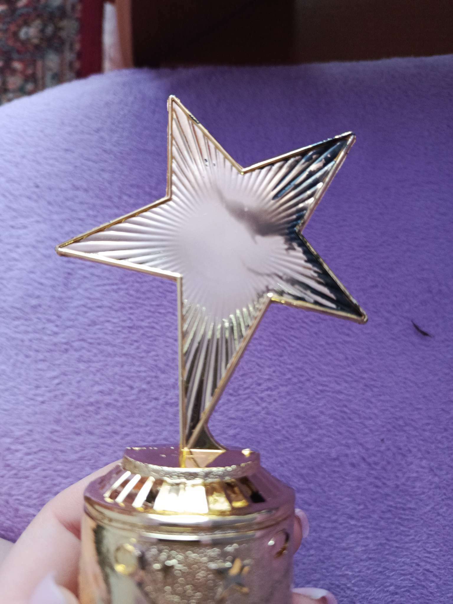 Фотография покупателя товара Наградная фигура литая под нанесение «Звезда», золото, 16 х 6 х 8,5 см - Фото 8