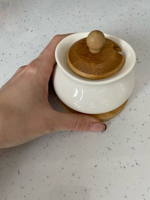 Фотография покупателя товара Сахарница BellaTenero, 170 мл, с ложкой, на деревянной подставке, фарфор, белая - Фото 16