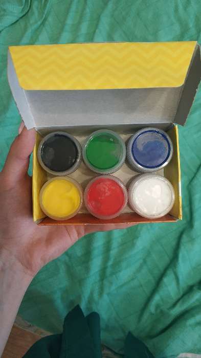 Фотография покупателя товара Краски пальчиковые набор 6 цветов x 20 мл Calligrata, для детей от 1 года - Фото 5