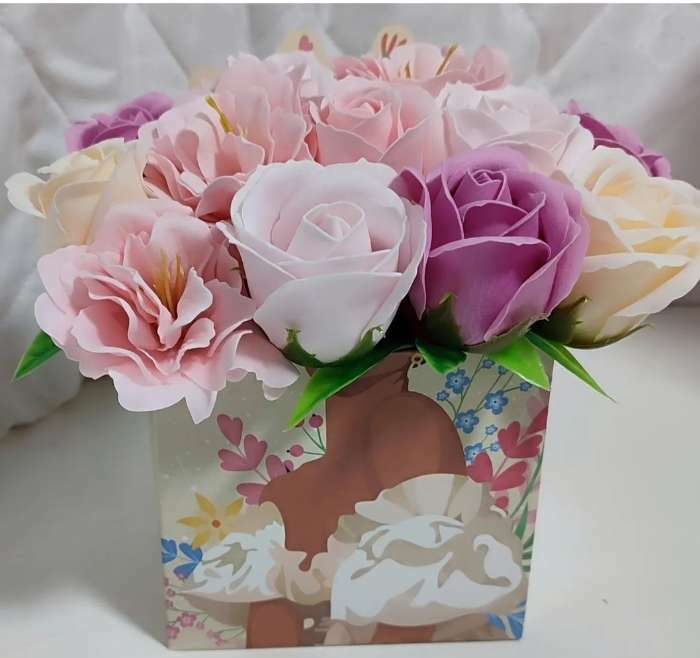 Фотография покупателя товара Коробки для мини букетов «FLOWER», 12 × 20 × 10 см - Фото 3