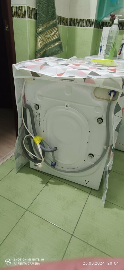 Фотография покупателя товара Чехол для стиральной машины с горизонтальной загрузкой Доляна, 58×62×85 см, ЭВА, цвет МИКС