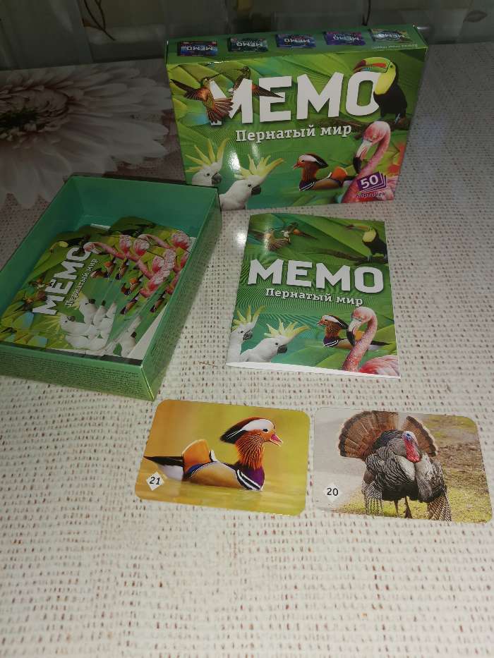 Фотография покупателя товара Настольная игра «Мемо. Пернатый мир», 50 карточек + познавательная брошюра