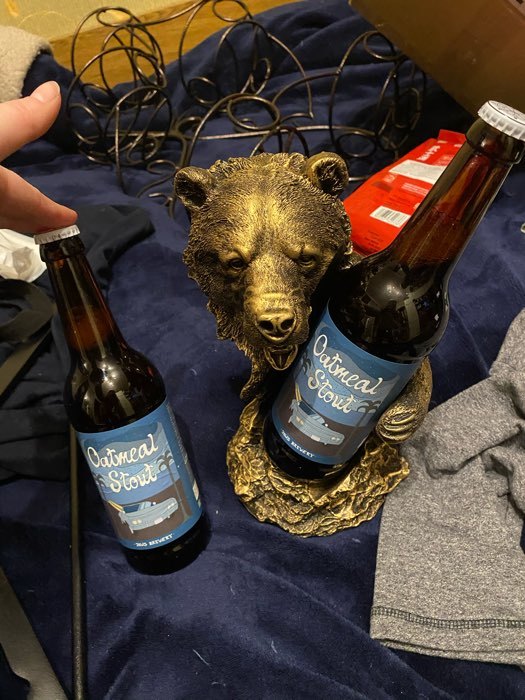 Фотография покупателя товара Подставка под бутылку "Медведь" бронза 15х16х25см