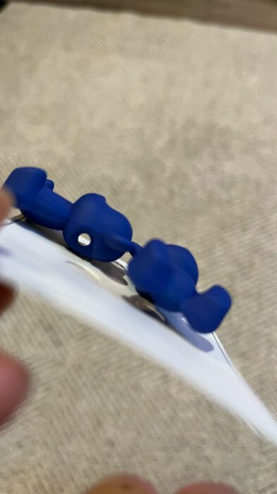 Фотография покупателя товара Серьги пластик «Мишки», цвет синий - Фото 3