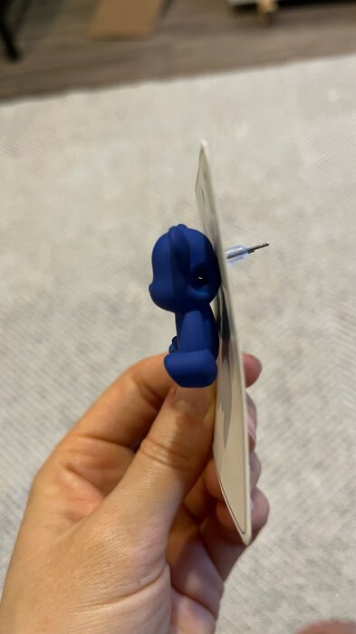 Фотография покупателя товара Серьги пластик «Мишки», цвет синий - Фото 2