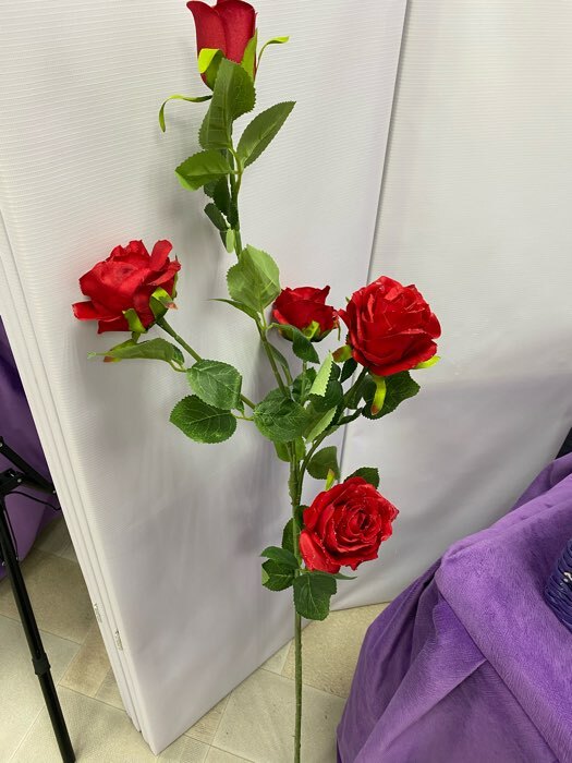 Фотография покупателя товара Цветы искусственные куст розы капля 90 см розовый - Фото 3