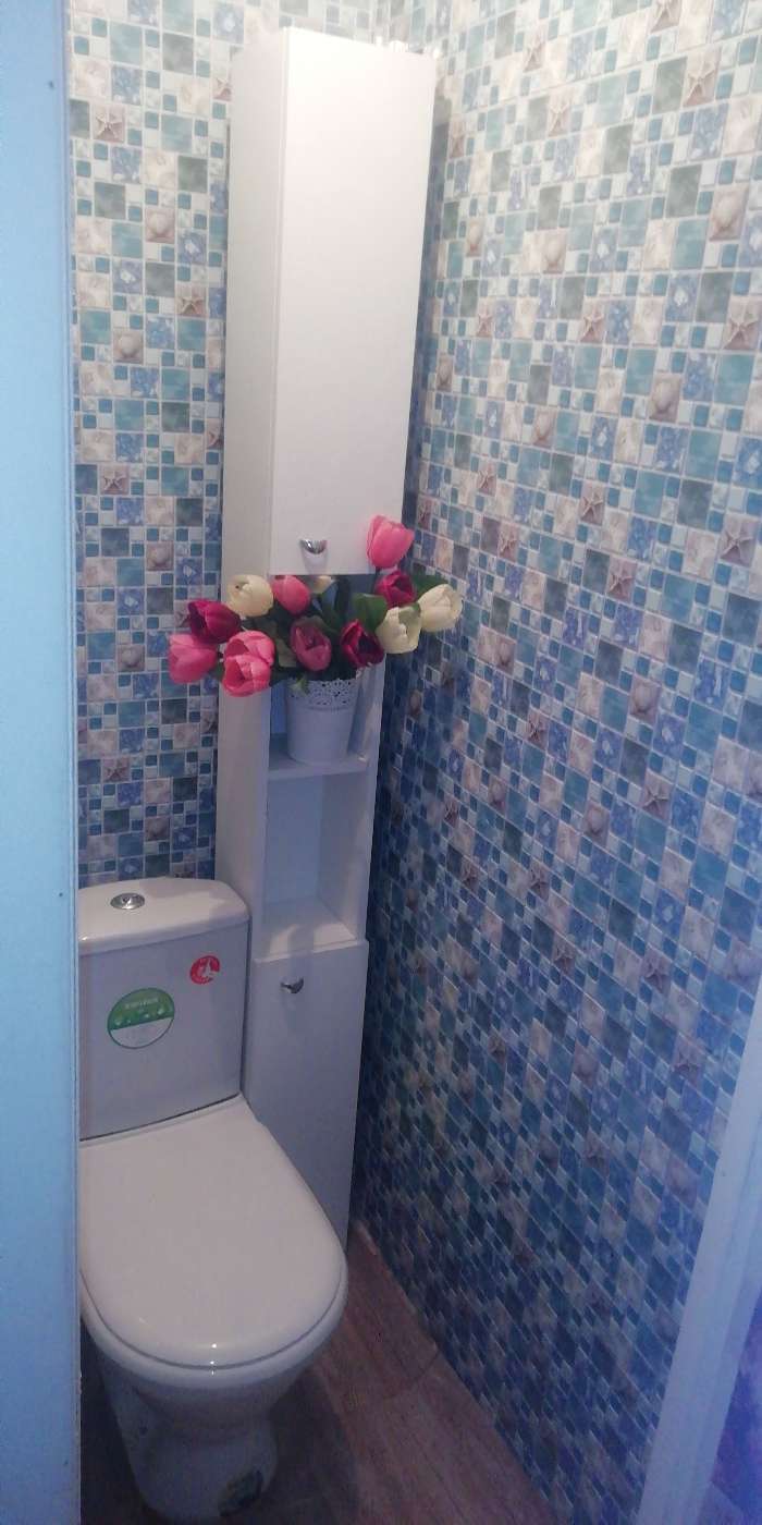 Фотография покупателя товара Пенал для ванной комнаты узкий "Вега 16" белый, 200 см х 20 см х 20 см - Фото 30